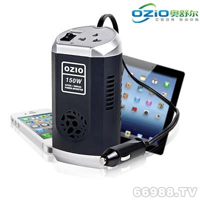 OZiO奧舒爾150W逆變器可樂(lè)罐形高端氧吧車載逆變器電源/帶USB接口EP15